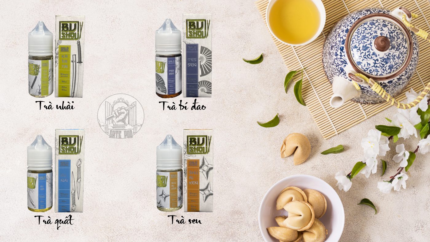 Juice salt nic Bushou trà các vị.