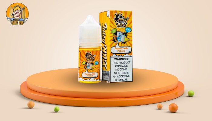 Tinh dầu Salt Nicotine Juicy Max Banana Milk Papaya Sữa chuối đu đủ