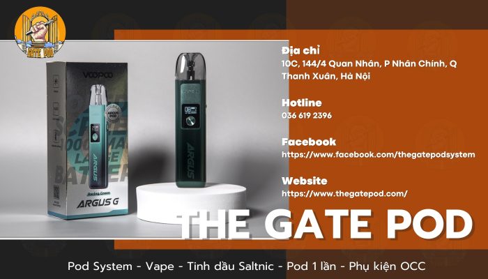 Mua Voopoo Argus G Pod Kit chính hãng, giá tốt tại The Gate Pod