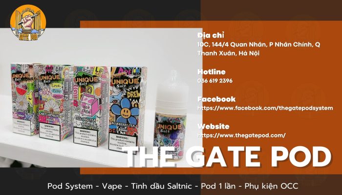 The Gate Pod – địa chỉ mua tinh dầu Pod Unique chính hãng tại Hà Nội