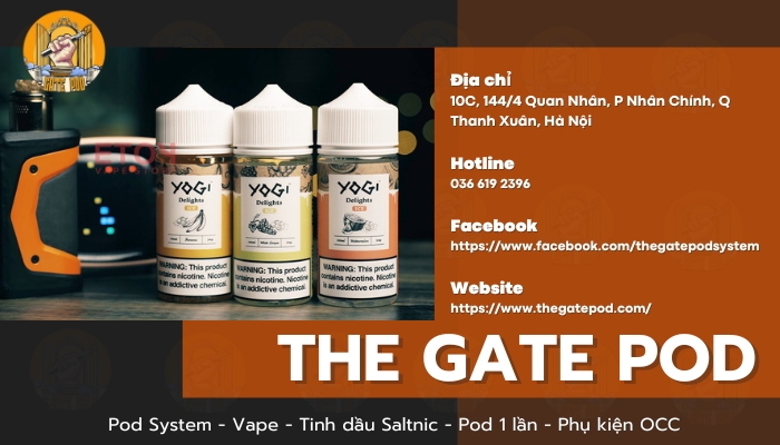 Đặt mua tinh dầu Vape Pod chính hãng tại cửa hàng The Gate Pod